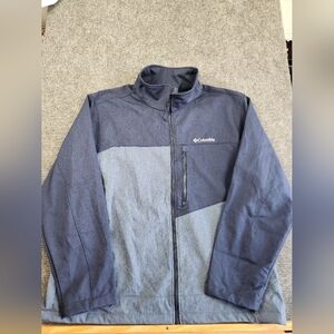 Columbia Men's Cruiser Valley Softshell Jacket, Dark Mountain Navy Sz XXL